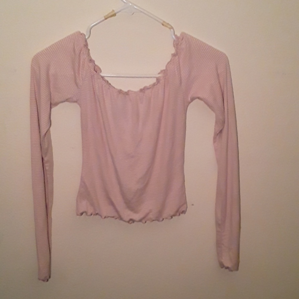 Forever 21 pink and white striped Top